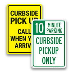 Image of Curbside Pickup Signs