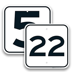 Parking Lot Number Signs