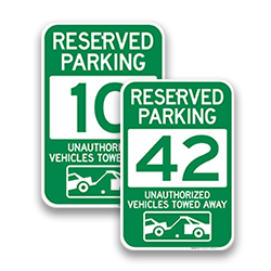 Image of Parking Lot Space Signs