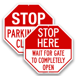 Image of Parking Lot Stop Signs