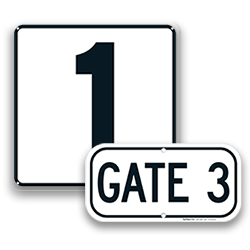 Parking Space & Gate Signs