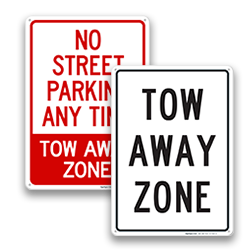 Image of Tow Away Zone Signs