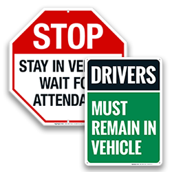 Image of Wait In The Car Signs