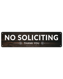 No Soliciting Thank You Sign, Brown Background