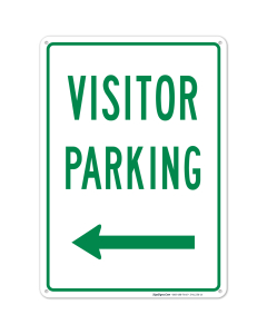 Left Side Visitor Parking Green Sign