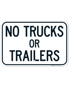 No Trucks Or Trailers Sign,(SI-67455)
