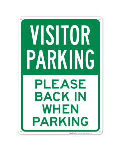 Please BackIn When Parking Sign