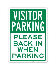 Please Back In When Parking Sign