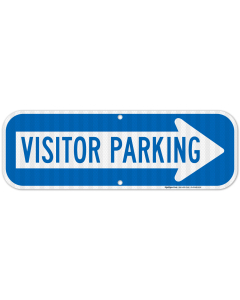 Visitor Parking Right Arrow Sign
