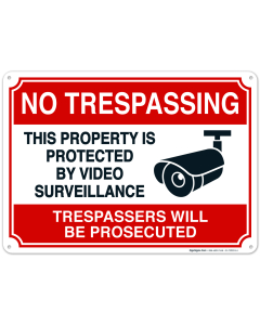 No Trespassing Video Surveillance Sign