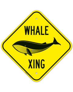 Whale Crossing With Graphic Sign