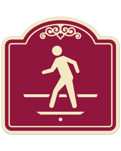Pedestrian Crossing With Symbol D&eacute;cor Sign