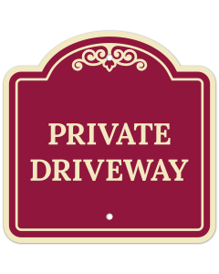 Private Driveway D&eacute;cor Sign