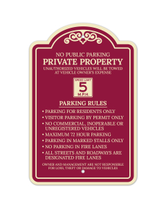 No Public Parking Private Property D&eacute;cor Sign