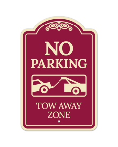 No Parking Tow Away Zone D&eacute;cor Sign