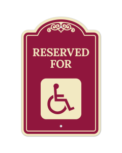 Reserved Handicapped With Graphic D&eacute;cor Sign