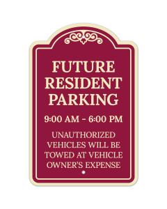 Future Resident Parking 9 D&eacute;cor Sign