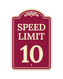 Speed Limit 10 Mph D&eacute;cor Sign