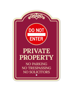 Private Property No Parking Trespassing Or Solicitors D&eacute;cor Sign