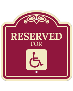 Handicapped Reserved D&eacute;cor Sign