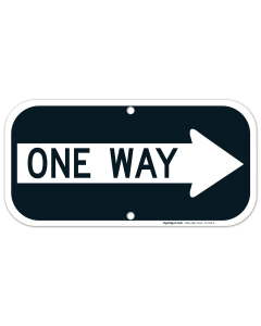 One Way Sign, With Right Arrow