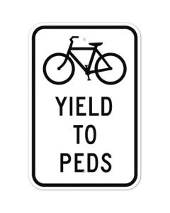 MUTCD Yield To Peds R9-6 Sign