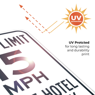 Speed Limit 15 Mph Entire Hotel Property Sign