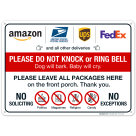 Do Not Knock Or Ring Doorbell Dog Will Bark Baby Will Cry Sign