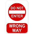 Do Not Enter Wrong Way Sign