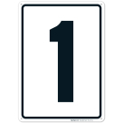 Parking Lot Number 1 Sign With Numer 1 (One) Sign