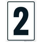Parking Lot Number Sign With Number 2 (Two) Sign
