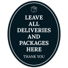 Leave All Deliveries And Packages Here Thank You Sign, (SI-1516)