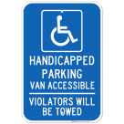 Van Accessible Handicap Parking Sign