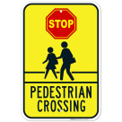 Stop Pedestrian Crossing Sign
