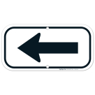 Left Side Black Arrow Sign