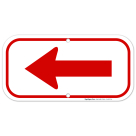 Left Side Red Arrow Sign