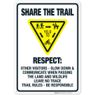 Yield To Hikers Horseback Riders Sign