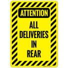 All Deliveries In Rear Sign, (SI-66458)