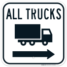 All Trucks With Right Arrow Sign
