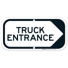 Truck Entrance Right Arrow Sign