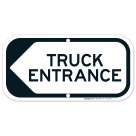 Truck Entrance Left Arrow Sign