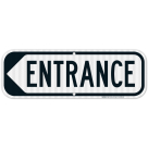 Entrance Left Arrow Sign