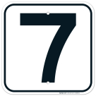 Parking Lot Number 7 Sign