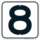 Parking Lot Number 8 Sign