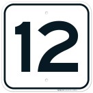 Parking Lot Number 12 Sign