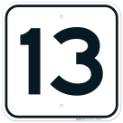 Parking Lot Number 13 Sign