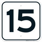 Parking Lot Number 15 Sign