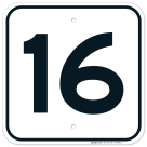 Parking Lot Number 16 Sign