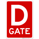 Gate D Sign, (SI-69287)
