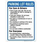 Park At Own Risk For Cars And Drivers